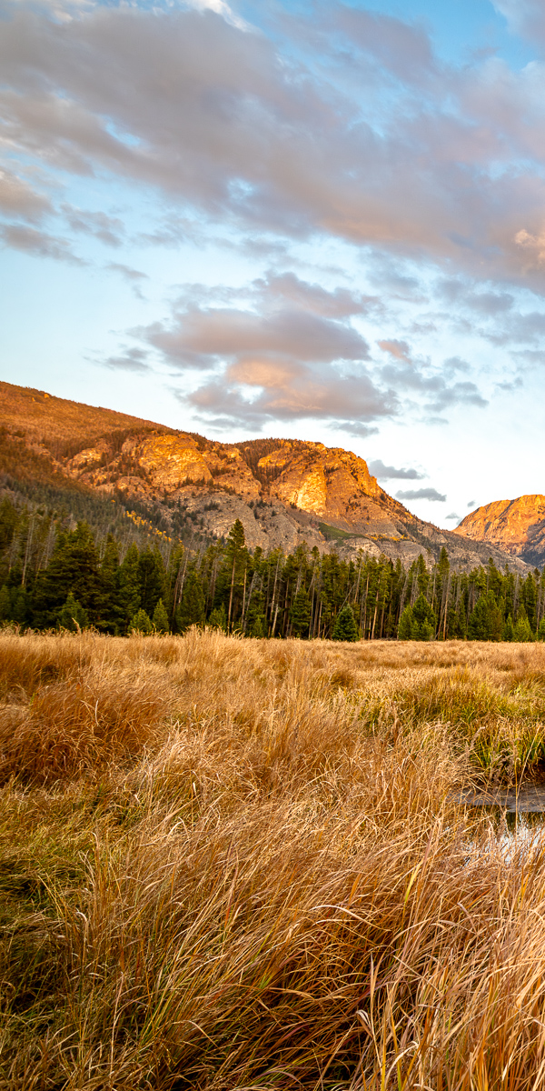 East Meadow Sunset - Rocky Mountain National Park (Left)